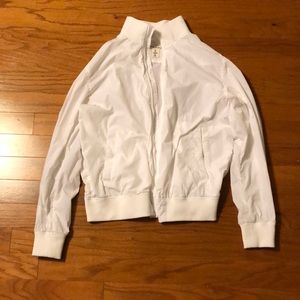 White bomber jacket